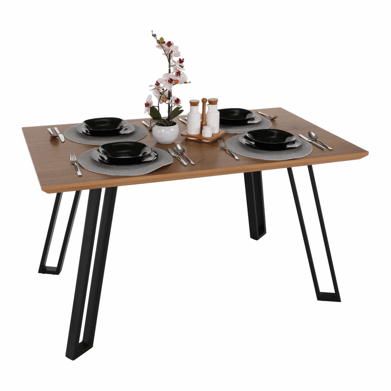 Casa si Gradina - Mobilier - Mese si birouri - Mese bucatarie si dining - Masa dining, stejar/negru, 140x80 cm, PEDAL - Infinity.ro