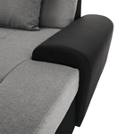 Casa si Gradina - Mobilier - Canapele si coltare - Canapele - Canapea, gri/negru, model stanga, LIBERTO U - Infinity.ro