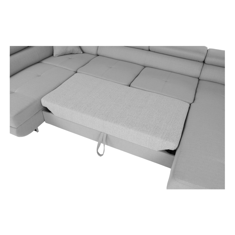 Casa si Gradina - Mobilier - Canapele si coltare - Coltare - Coltar, gri deschis, model stanga, AMARETO U - Infinity.ro