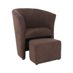 Casa si Gradina/Mobilier/Scaune si fotolii/Fotolii - Fotoliu de club cu taburet, maro, ROSE - Infinity.ro