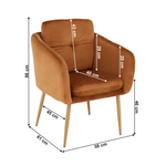 Casa si Gradina - Mobilier - Scaune si fotolii - Fotolii - Fotoliu design, tesatura din catifea teracota, AVETA - Infinity.ro