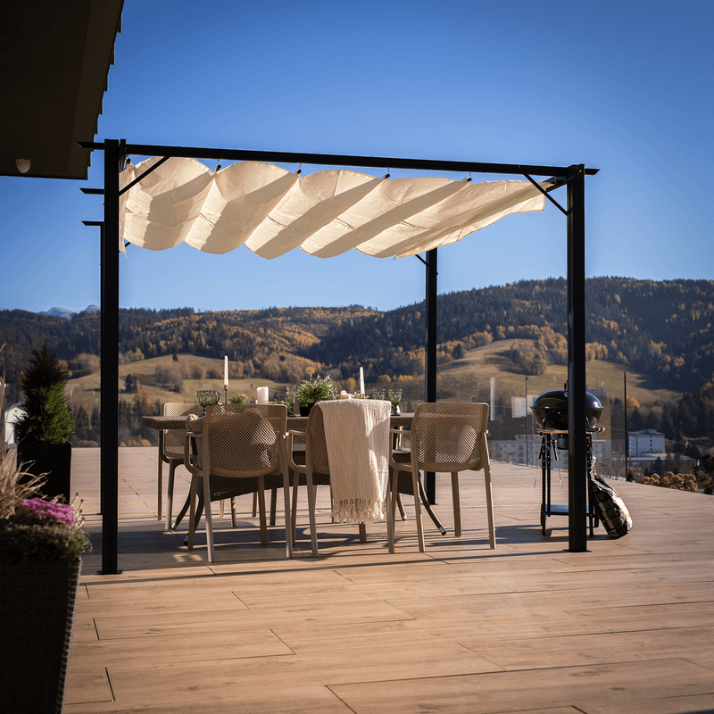 Casa si Gradina - Gradina si terasa - Umbrele si pavilioane - Pavilioane - Pergola cu acoperis glisant, aluminiu, PEPY BASIC - Infinity.ro