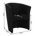 Casa si Gradina - Mobilier - Scaune si fotolii - Fotolii - Fotoliu de club, piele eco neagra, CUBA - Infinity.ro