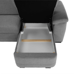 Casa si Gradina - Mobilier - Canapele si coltare - Coltare - Coltar in forma de U, piele ecologica, gri, drept, BITER U - Infinity.ro