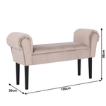 Casa si Gradina - Mobilier - Canapele si coltare - Banchete - Banca, catifea Velvet, grej/negru, BURDA - Infinity.ro