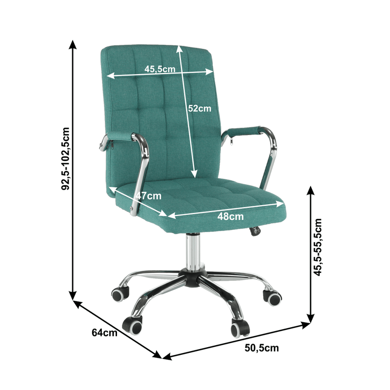 Casa si Gradina - Mobilier - Scaune si fotolii - Scaune - Scaun de birou, verde azur, MORGEN - Infinity.ro