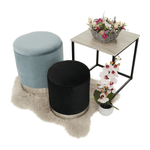 Casa si Gradina - Mobilier - Scaune si fotolii - Tabureti - Set doua taburete, gri/crom argintiu si negru/crom argintiu, AIGUL SET - Infinity.ro