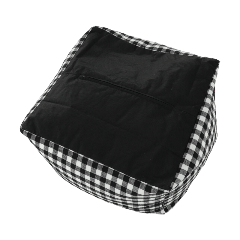 Casa si Gradina - Mobilier - Scaune si fotolii - Tabureti - Taburet, negru/alb, KRETON - Infinity.ro