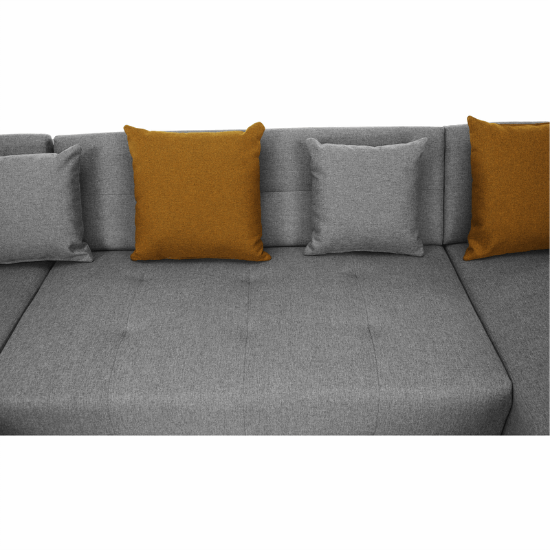 Casa si Gradina - Mobilier - Canapele si coltare - Canapele - Canapea, gri/mustar, model dreapta, BELLIS U - Infinity.ro