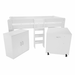 Casa si Gradina - Mobilier - Mobilier copii - Patuturi copii - Pat combinat pentru camera copiilor, alb, FANY - Infinity.ro