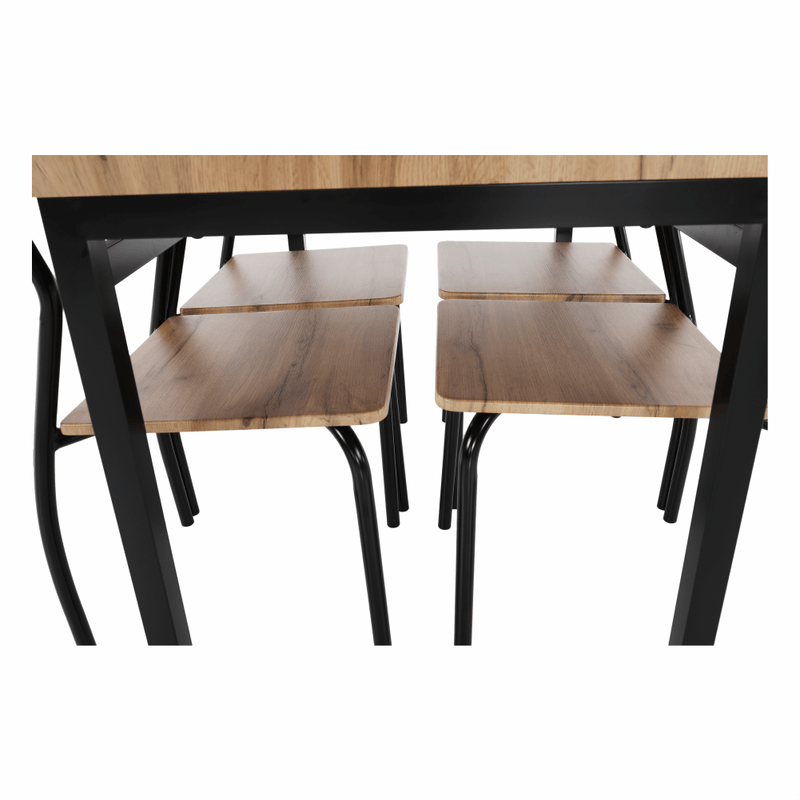 Casa si Gradina - Mobilier - Seturi de mobilier - Seturi mese si scaune - Set de luat masa 1 + 4, stejar artizanal, AMANDA - Infinity.ro