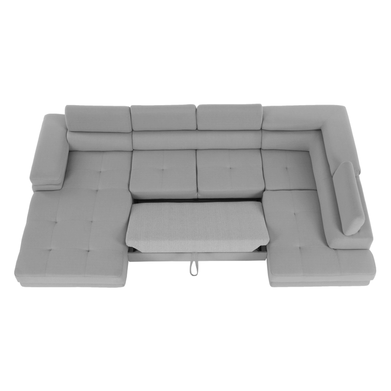 Casa si Gradina - Mobilier - Canapele si coltare - Coltare - Coltar, gri deschis, model dreapta, AMARETO U - Infinity.ro