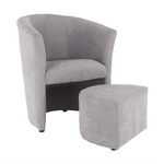Casa si Gradina - Mobilier - Scaune si fotolii - Fotolii - Fotoliu de club cu taburet, gri, ROSE - Infinity.ro