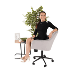 Casa si Gradina - Mobilier - Scaune si fotolii - Scaune - Fotoliu de birou, material catifea gri  /metal, HAGRID - Infinity.ro