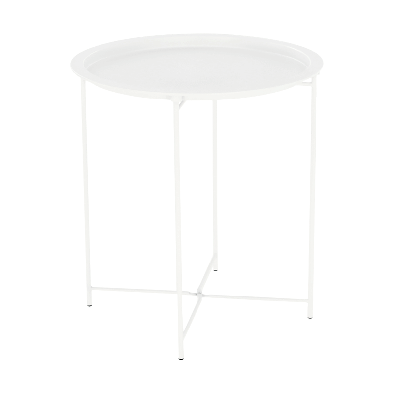 Casa si Gradina - Mobilier - Mese si birouri - Birouri - Masuta auxiliara cu tava detasabila, alb, RENDER - Infinity.ro