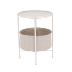 Casa si Gradina - Mobilier - Mese si birouri - Birouri - Masa laterala cu tava detasabila, alb / maro, FANDOR - Infinity.ro