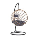 Casa si Gradina - Gradina si terasa - Mobilier exterior - Scaune si sezlonguri gradina - Scaun suspendat, natural / negru / gri, GABE - Infinity.ro