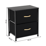 Casa si Gradina - Mobilier - Comode si corpuri - Noptiere - Comoda/noptiera cu sertare din panza, negru/artar rosu, KESIDY TYP 1 - Infinity.ro
