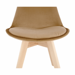 Casa si Gradina - Mobilier - Scaune si fotolii - Scaune - Scaun, catifea Velvet maro/lemn fag, LORITA - Infinity.ro