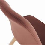 Casa si Gradina - Mobilier - Scaune si fotolii - Scaune - Scaun, catifea Velvet roz/lemn fag, LORITA - Infinity.ro