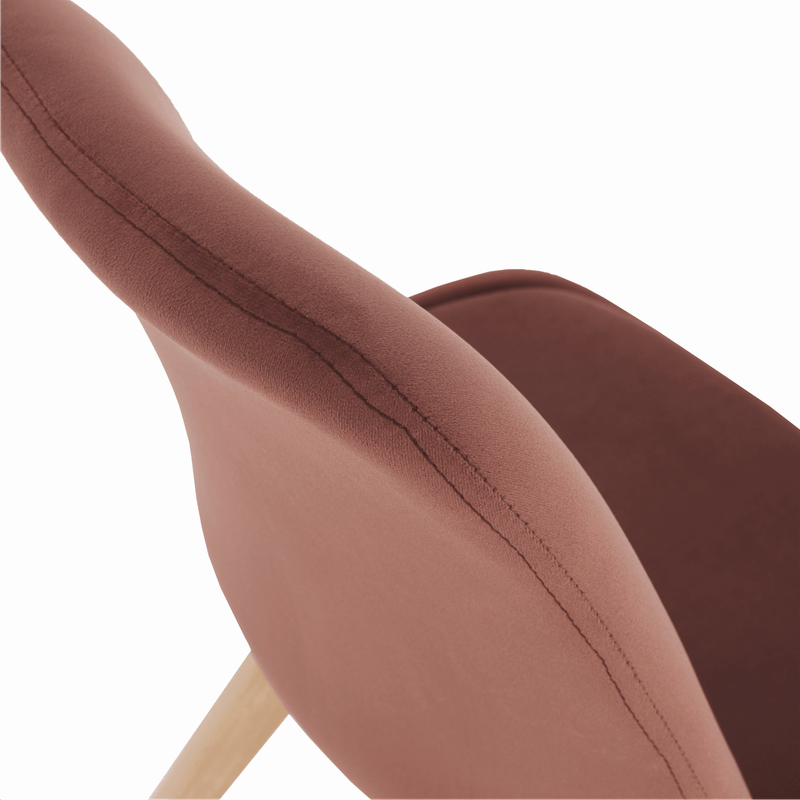 Casa si Gradina - Mobilier - Scaune si fotolii - Scaune - Scaun, catifea Velvet roz/lemn fag, LORITA - Infinity.ro