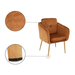 Casa si Gradina - Mobilier - Scaune si fotolii - Fotolii - Fotoliu design, tesatura din catifea teracota, AVETA - Infinity.ro