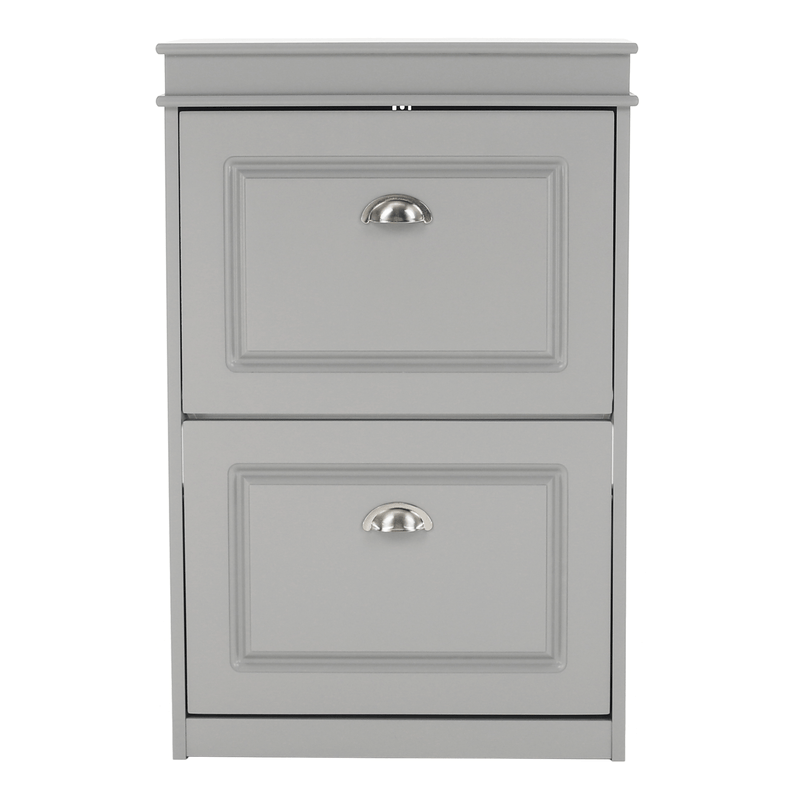 Casa si Gradina - Mobilier - Dulapuri si sifoniere - Dulapuri pantofi - Pantofar, 2 compartimente,  gri, SEBER TYP 1 - Infinity.ro