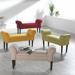 Casa si Gradina - Mobilier - Canapele si coltare - Banchete - Banca, catifea Velvet, grej/negru, BURDA - Infinity.ro