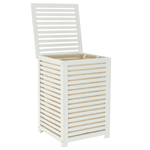 Casa si Gradina/Sanitare/Suporturi si accesorii baie/Accesorii baie - Cos de rufe, bambus lacuit/alb/bej, BASKET - Infinity.ro