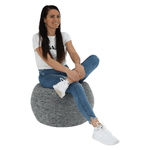 Casa si Gradina - Mobilier - Scaune si fotolii - Fotolii - Husa-puf de ezut,, negru/alb, HANORD - Infinity.ro