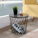 Casa si Gradina - Mobilier - Mese si birouri - Masute de cafea - Masuta auxiliara, grafit/negru, BATIS TYP 2 - Infinity.ro