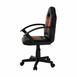 Casa si Gradina - Mobilier - Scaune si fotolii - Fotolii - Fotoliu de birou, piele ecologica neagra / portocalie, MADAN NEW - Infinity.ro