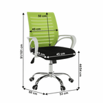 Casa si Gradina - Mobilier - Scaune si fotolii - Fotolii - Fotoliu de birou, verde/negru/alb/crom, OZELA - Infinity.ro