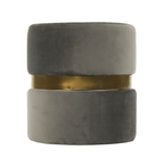 Casa si Gradina - Mobilier - Scaune si fotolii - Tabureti - Taburet, catifea Velvet gri maroniu/vopsea aurie, VIZEL - Infinity.ro