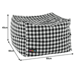 Casa si Gradina - Mobilier - Scaune si fotolii - Tabureti - Taburet, negru/alb, KRETON - Infinity.ro