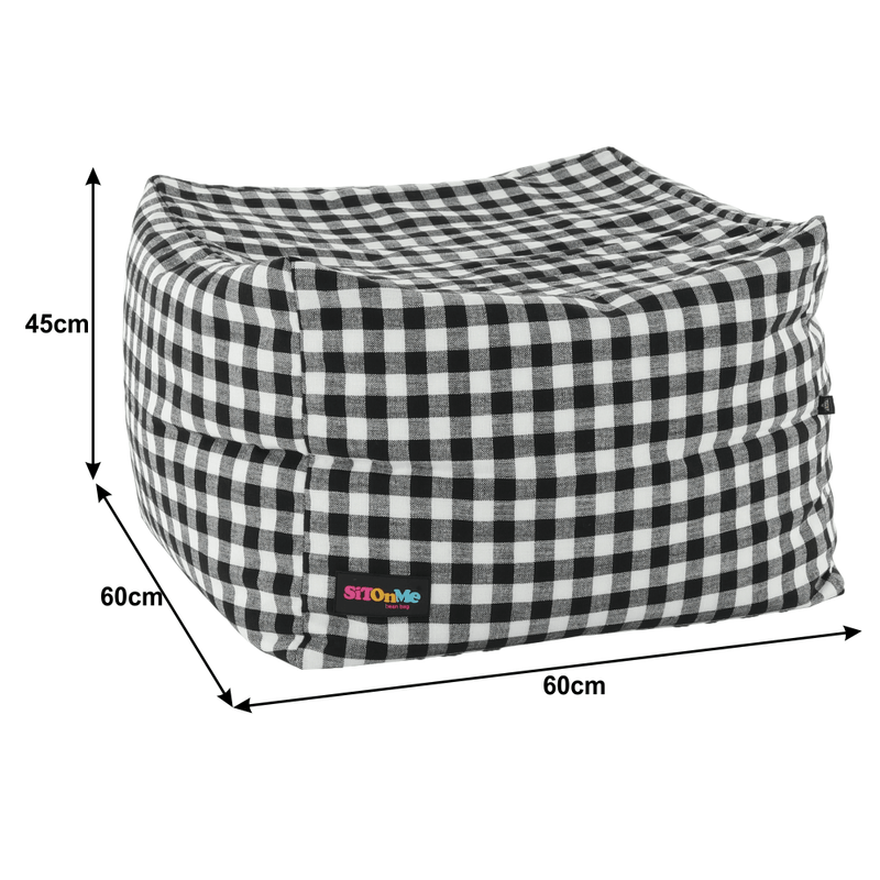 Casa si Gradina - Mobilier - Scaune si fotolii - Tabureti - Taburet, negru/alb, KRETON - Infinity.ro
