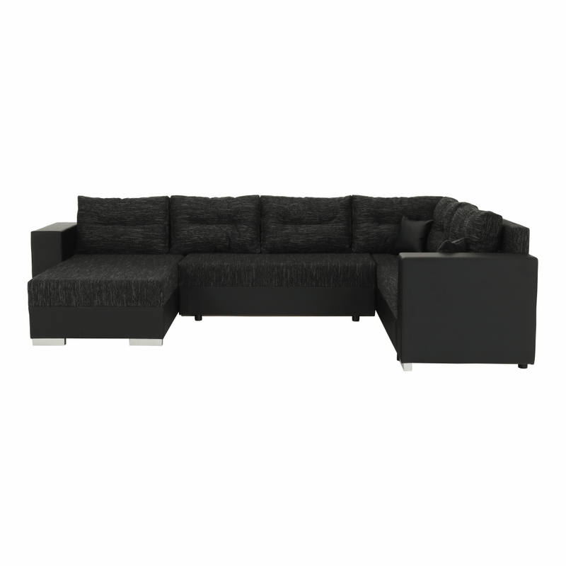 Casa si Gradina - Mobilier - Canapele si coltare - Coltare - Coltar reversibil, negru/negru spicat, STILA - Infinity.ro