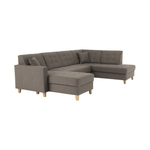 Casa si Gradina - Mobilier - Canapele si coltare - Coltare - Coltar, material textil gri maroniu TAUPE, model stanga, BRIDGET - Infinity.ro