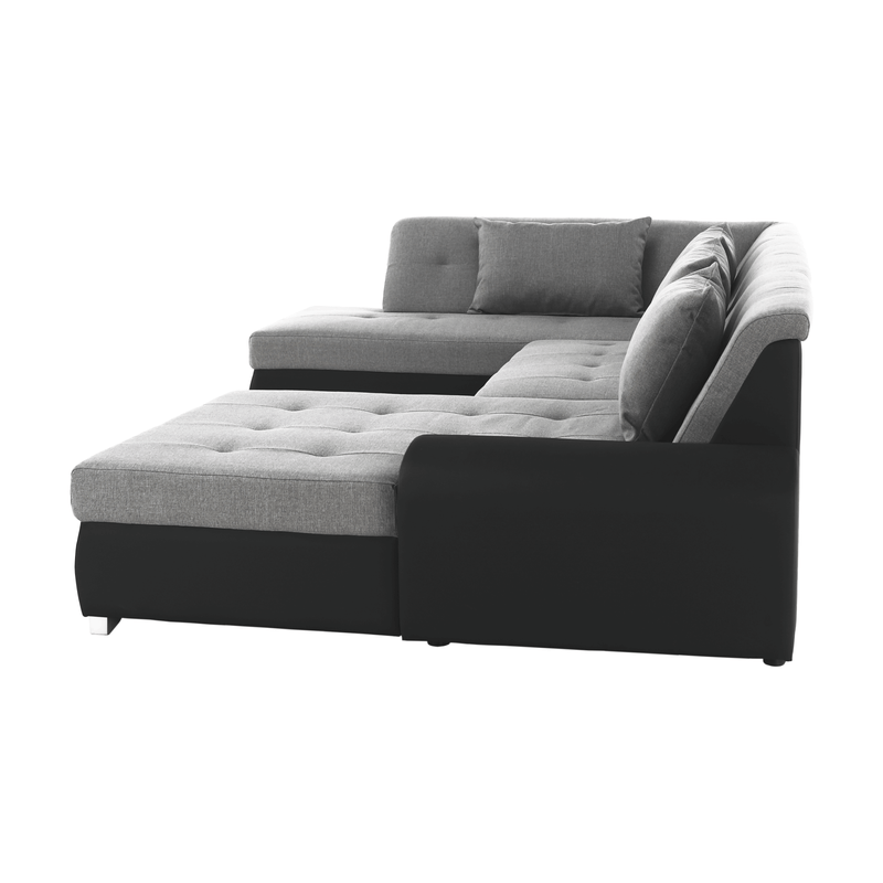 Casa si Gradina - Mobilier - Canapele si coltare - Canapele - Canapea, gri/negru, model dreapta, LIBERTO U - Infinity.ro
