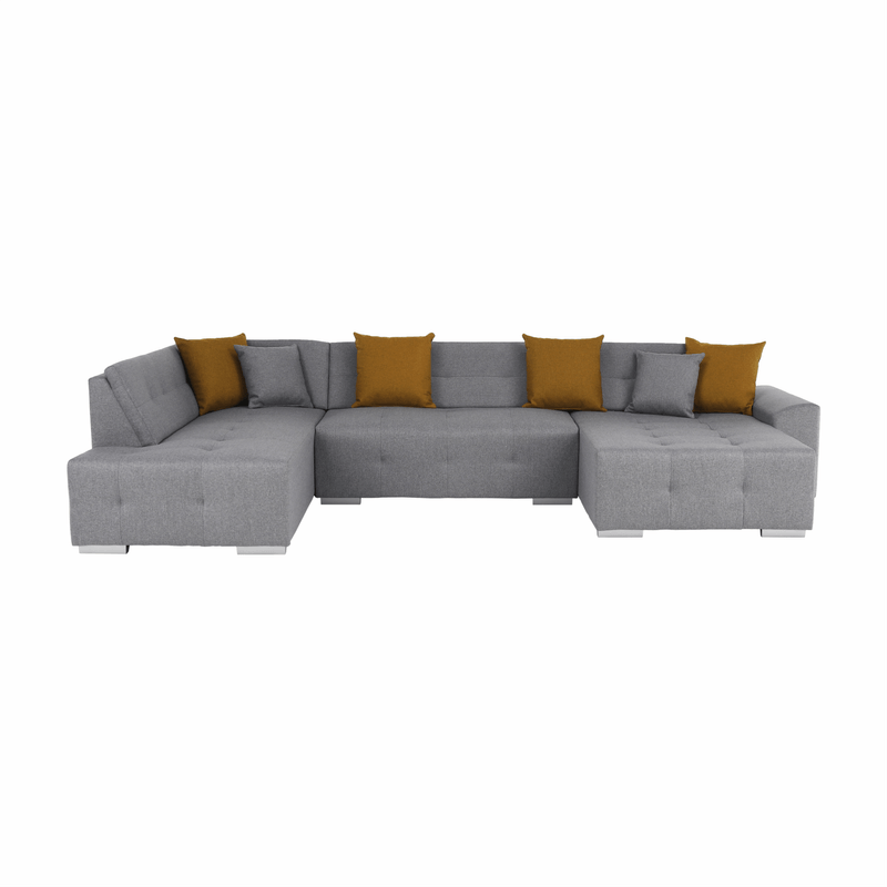 Casa si Gradina - Mobilier - Canapele si coltare - Canapele - Canapea, gri/mustar, model stanga, BELLIS U - Infinity.ro