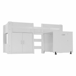 Casa si Gradina - Mobilier - Mobilier copii - Patuturi copii - Pat combinat pentru camera copiilor, alb, FANY - Infinity.ro