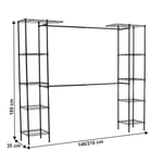 Casa si Gradina - Mobilier - Biblioteci si rafturi - Rafturi - Raft reglabil, negru, GELBAN - Infinity.ro