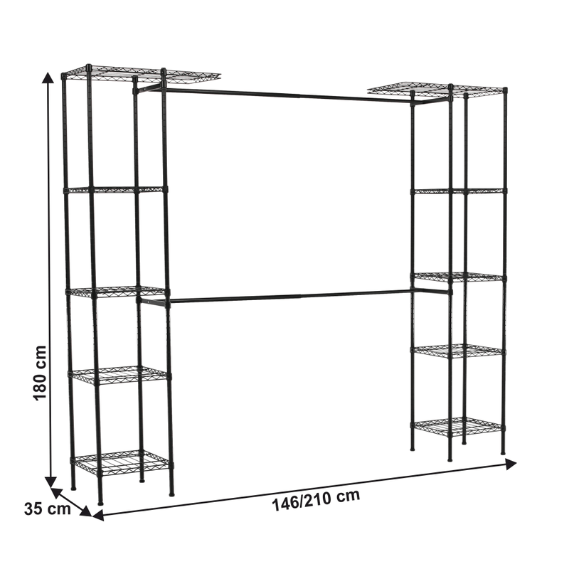 Casa si Gradina - Mobilier - Biblioteci si rafturi - Rafturi - Raft reglabil, negru, GELBAN - Infinity.ro