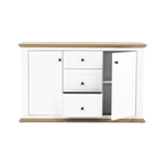 Casa si Gradina - Mobilier - Comode si corpuri - Comode - Scrin MZ11, alb / stejar grand, LEON - Infinity.ro