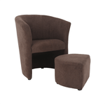 Casa si Gradina/Mobilier/Scaune si fotolii/Fotolii - Fotoliu de club cu taburet, maro, ROSE - Infinity.ro