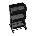 Casa si Gradina - Mobilier - Biblioteci si rafturi - Etajere - Etajera mobila, negru, VERNON - Infinity.ro
