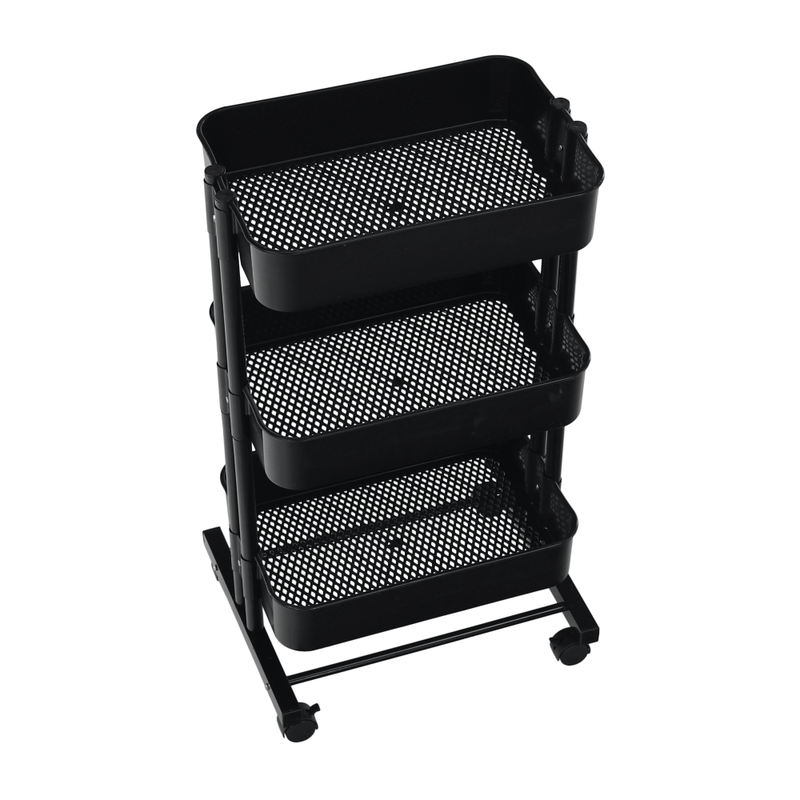 Casa si Gradina - Mobilier - Biblioteci si rafturi - Etajere - Etajera mobila, negru, VERNON - Infinity.ro