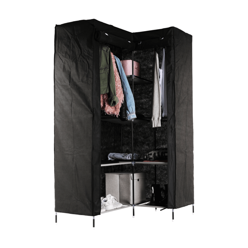 Casa si Gradina - Mobilier - Organizare si depozitare - Organizatoare pentru sertare si dulapuri - Organizator dulap pe colt, negru, RUMIA - Infinity.ro