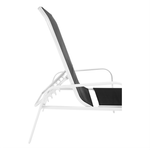 Casa si Gradina - Gradina si terasa - Mobilier exterior - Scaune si sezlonguri gradina - Sezlong de gradina reglabil, gri/alb, ATREO - Infinity.ro