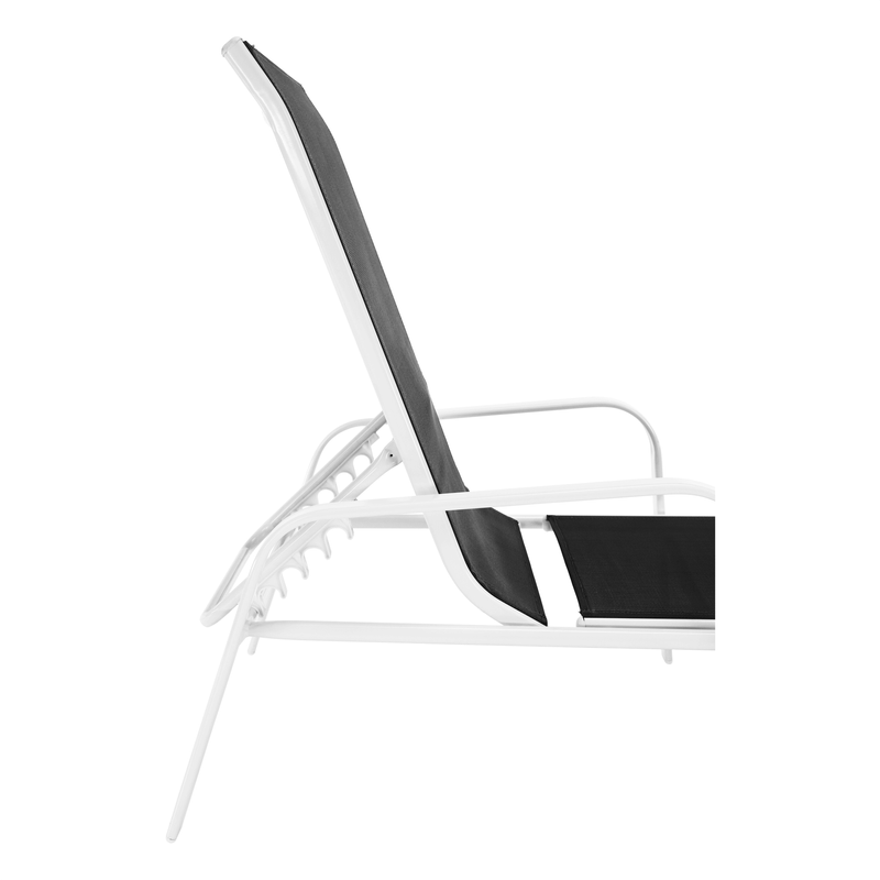 Casa si Gradina - Gradina si terasa - Mobilier exterior - Scaune si sezlonguri gradina - Sezlong de gradina reglabil, gri/alb, ATREO - Infinity.ro
